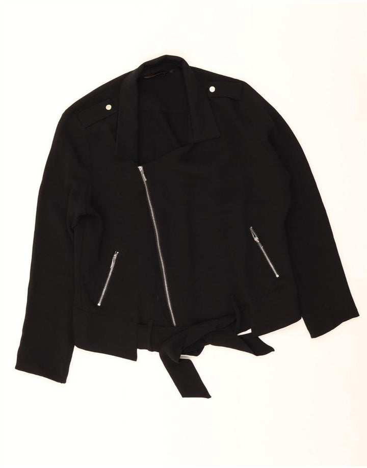 Женская косуха Zara UK 14, средний черный