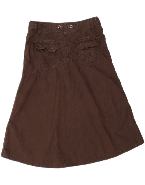 Женская юбка-трапеция Esprit UK 10, маленькая W27, коричневый хлопок