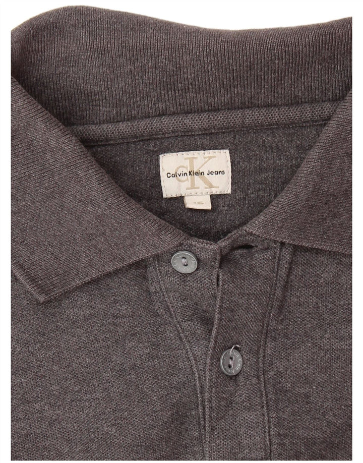 Рубашка-поло с длинными рукавами для мальчиков CALVIN KLEIN JEANS, 15-16 лет, серая