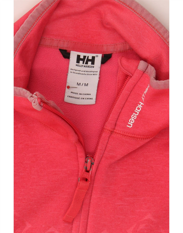 HELLY HANSEN Womens Tracksuit Top Jacket UK 14 Medium Pink Geometric Vintage Helly Hansen and Second-Hand Helly Hansen from Messina Hembry 