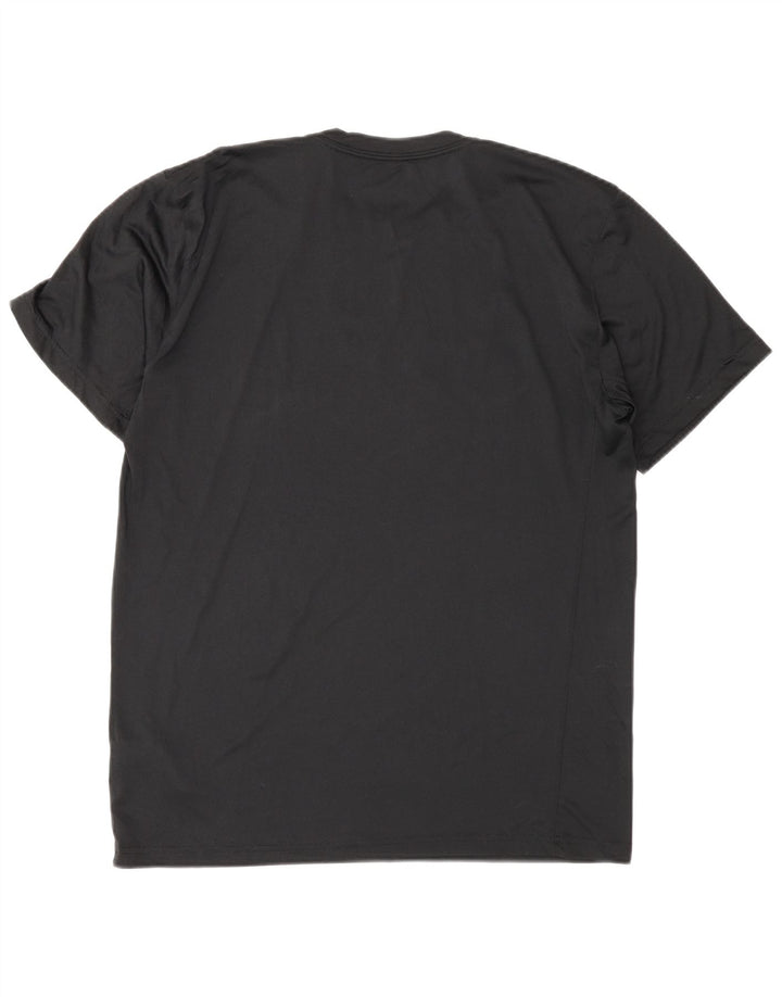 Мужская футболка Nike Dri Fit с графикой, верх среднего размера, черный полиэстер, спортивная