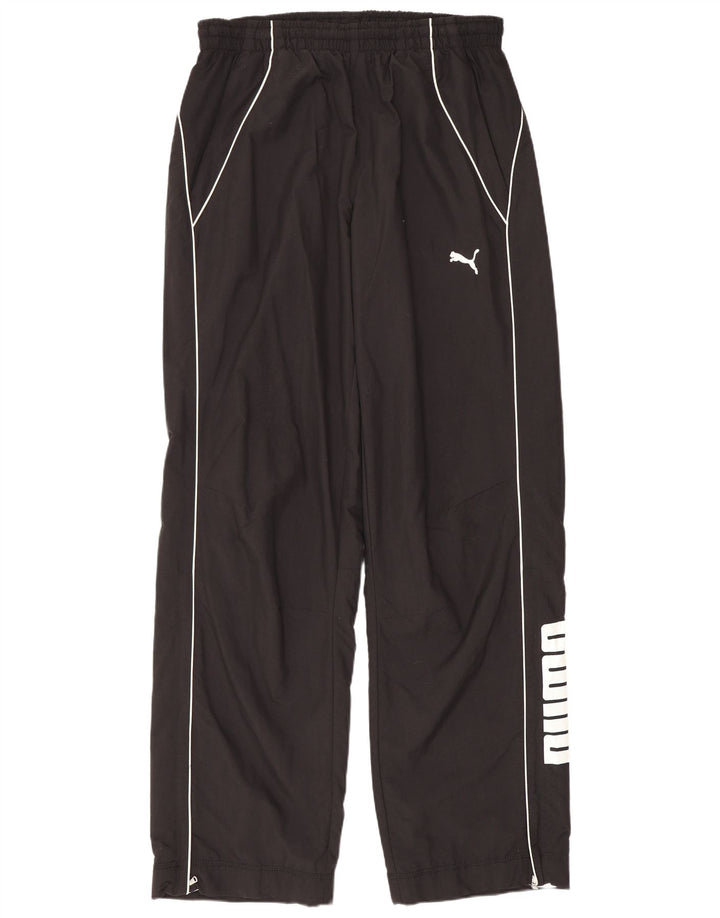 Мужские спортивные брюки с рисунком Puma, средние черные