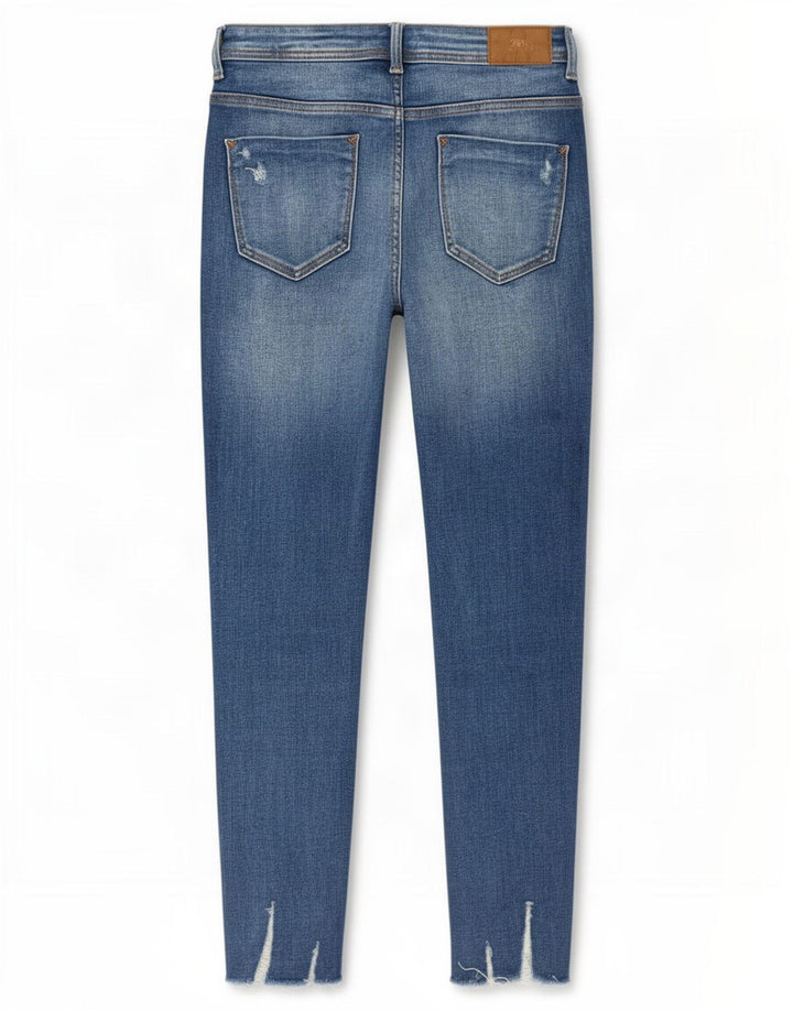 Женские потертые узкие джинсы Zara EU 40 Medium W30 L27 Синие