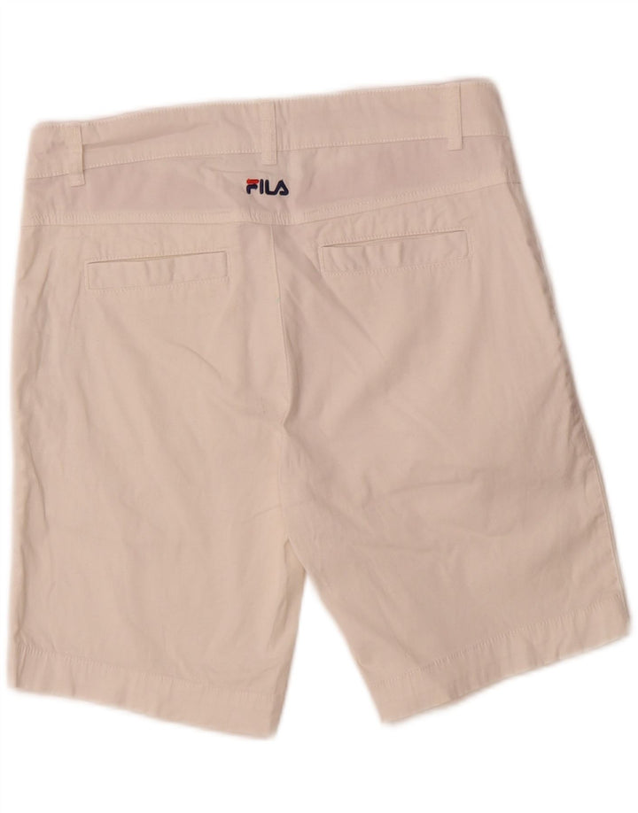 FILA Womens Chino Shorts EU 40 Medium W30 White Cotton