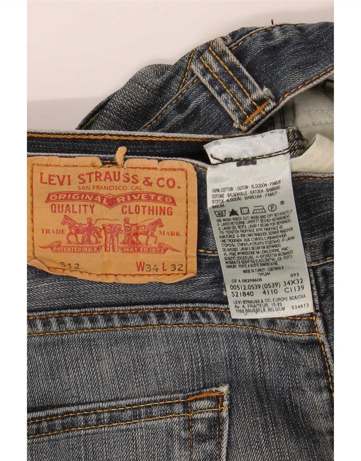 Мужские джинсы Levi's 512 Bootcut W34 L32 синие, хлопок