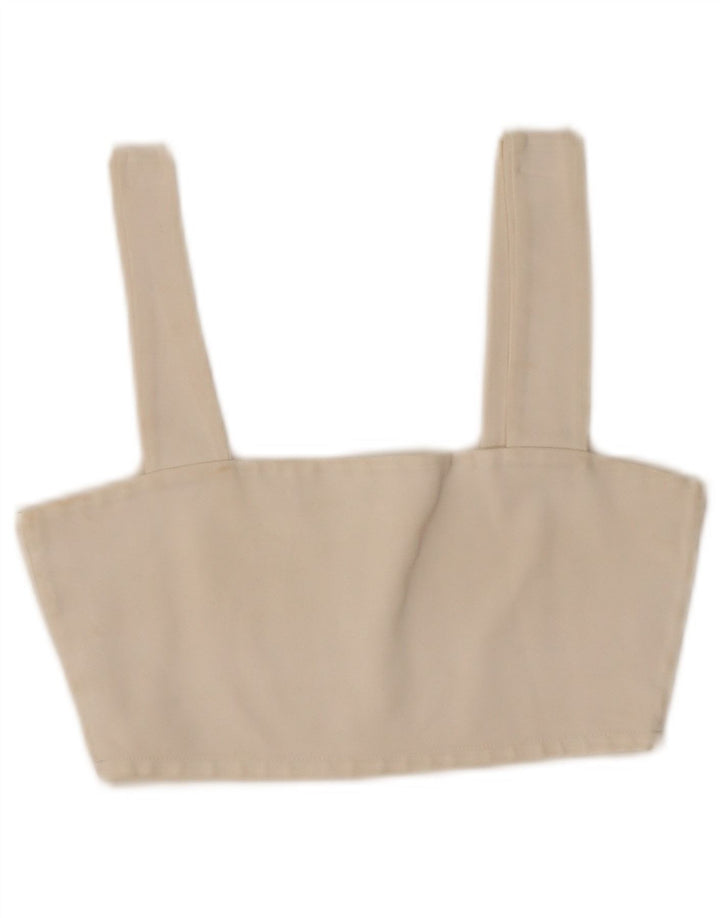 Женский укороченный топ Zara UK 8, маленький размер, белая вискоза