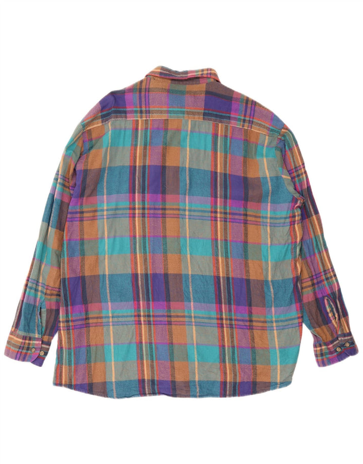 Мужская фланелевая рубашка в клетку London Fog XL, разноцветный хлопок в клетку