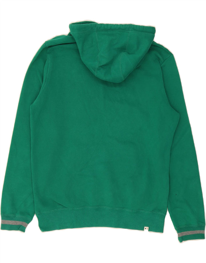 PUMA Mens Graphic Hoodie Jumper Medium Green Cotton Vintage Puma and Second-Hand Puma from Messina Hembry 