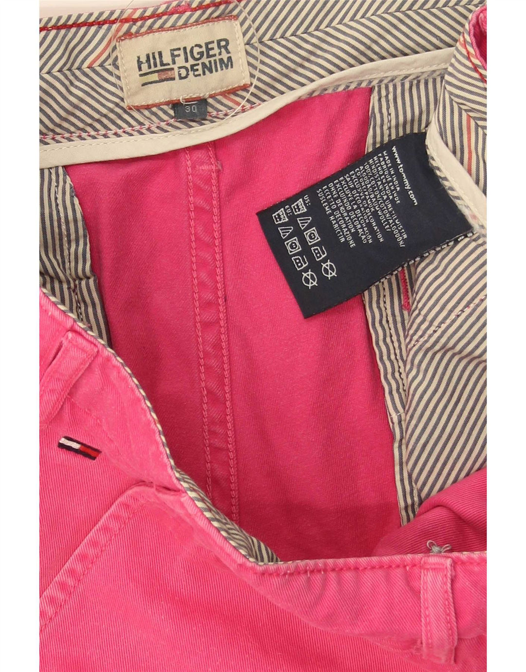Мужские шорты чинос Tommy Hilfiger W30, хлопок среднего розового цвета