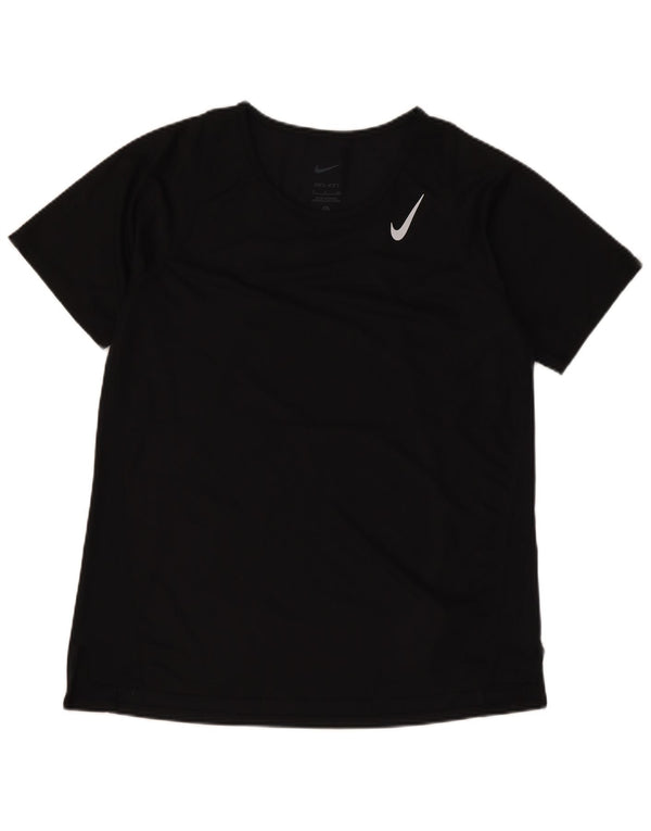 Женская футболка Nike Dri Fit Top UK 10, маленькая, черная, полиэстер