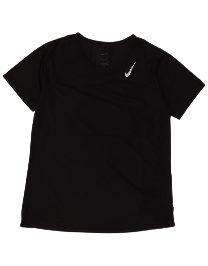 Женская футболка Nike Dri Fit Top UK 10, маленькая, черная, полиэстер