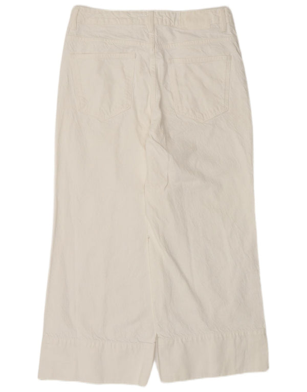 Женские джинсы Zara с высокой посадкой и широкими штанинами EU 38 Small W28 L26 Белые