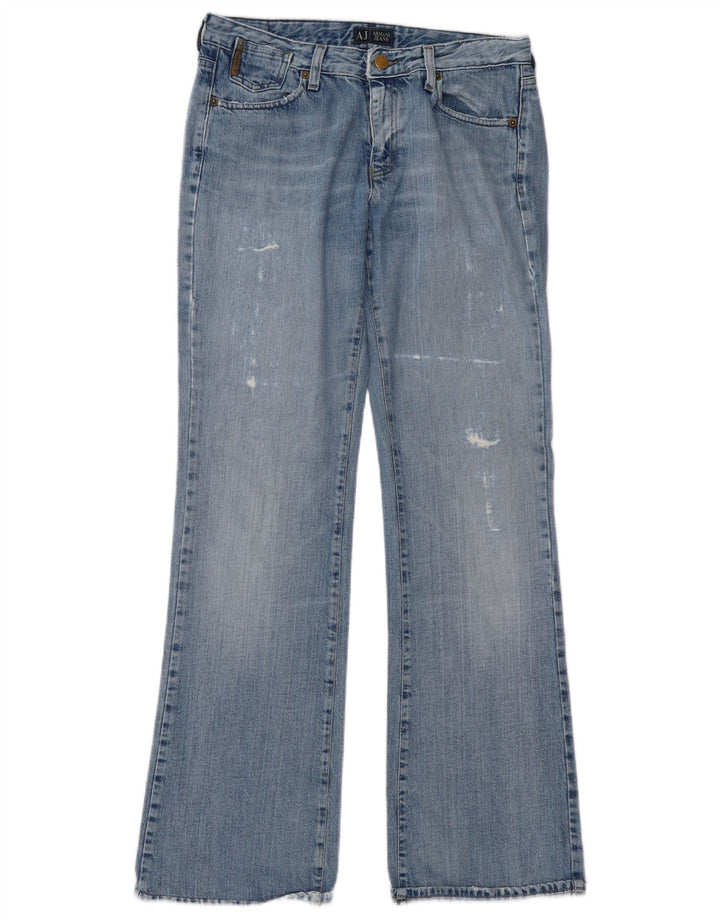 Женские потертые джинсы Armani Bootcut W29 L32 Синие, хлопок