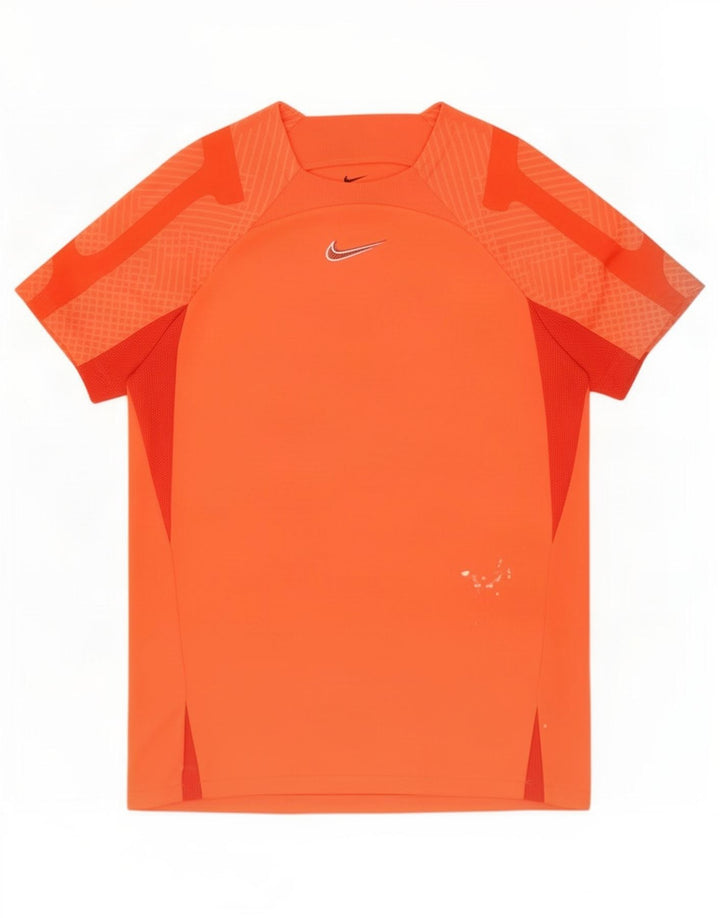 Мужская футболка с рисунком Nike Верх, средний оранжевый полиэстер с цветными блоками