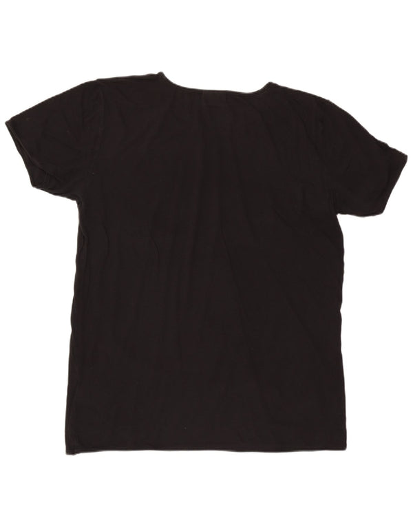 Hugo Boss Mens T-Shirt Top 2XL Black Cotton
