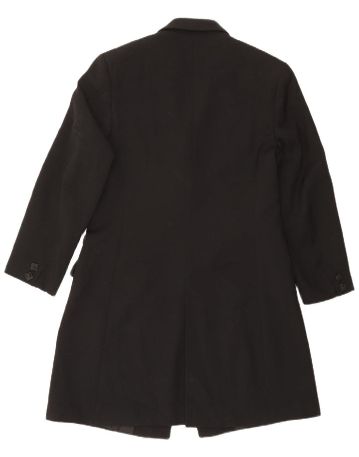 Винтажный женский удлиненный пиджак на 4 пуговицах, Великобритания 14, средний черный