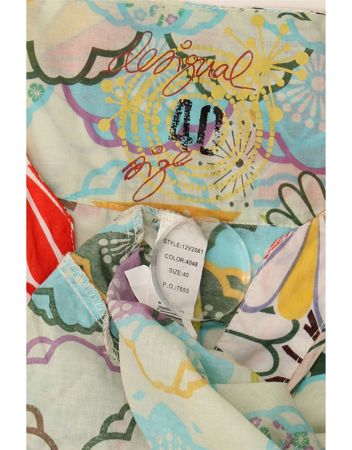 DESIGUAL Женское платье трапециевидного силуэта с графическим рисунком EU 40, средний цвет, разноцветный цветочный принт