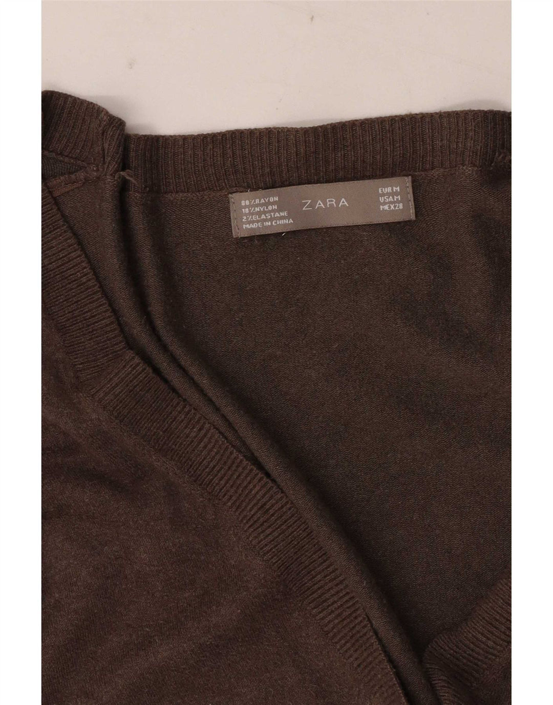 Женский кардиган Zara UK 12, средний коричневый вискоза