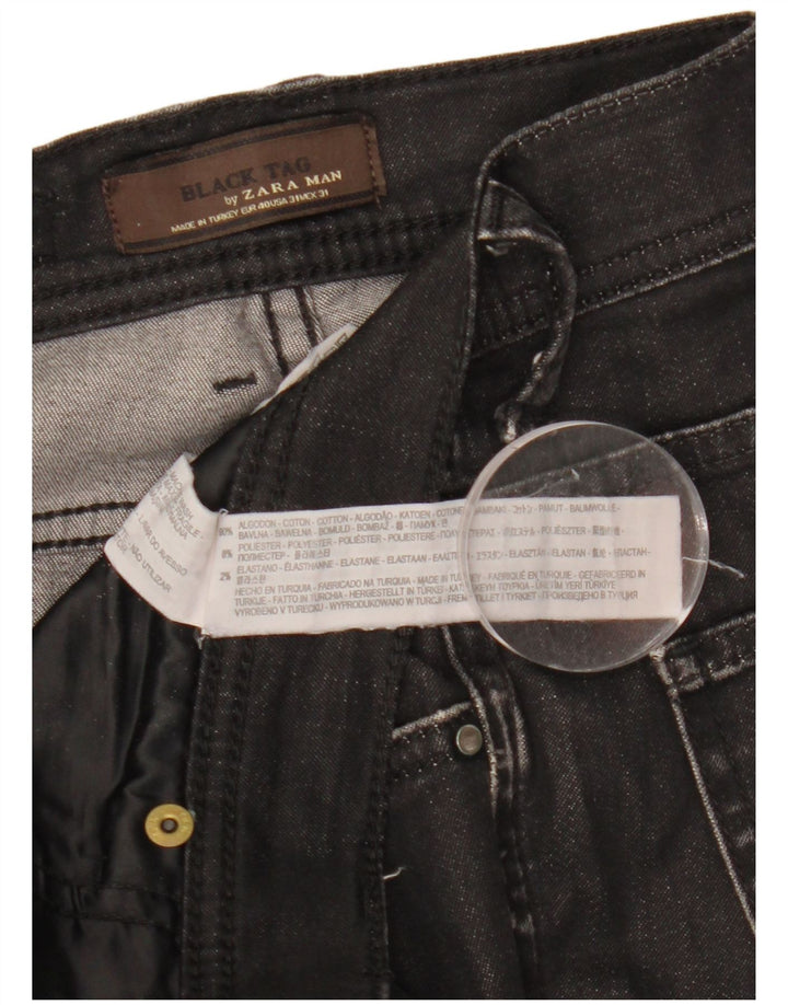 Мужские джинсы Zara Slim EU 40 Medium W31 L31, черный хлопок