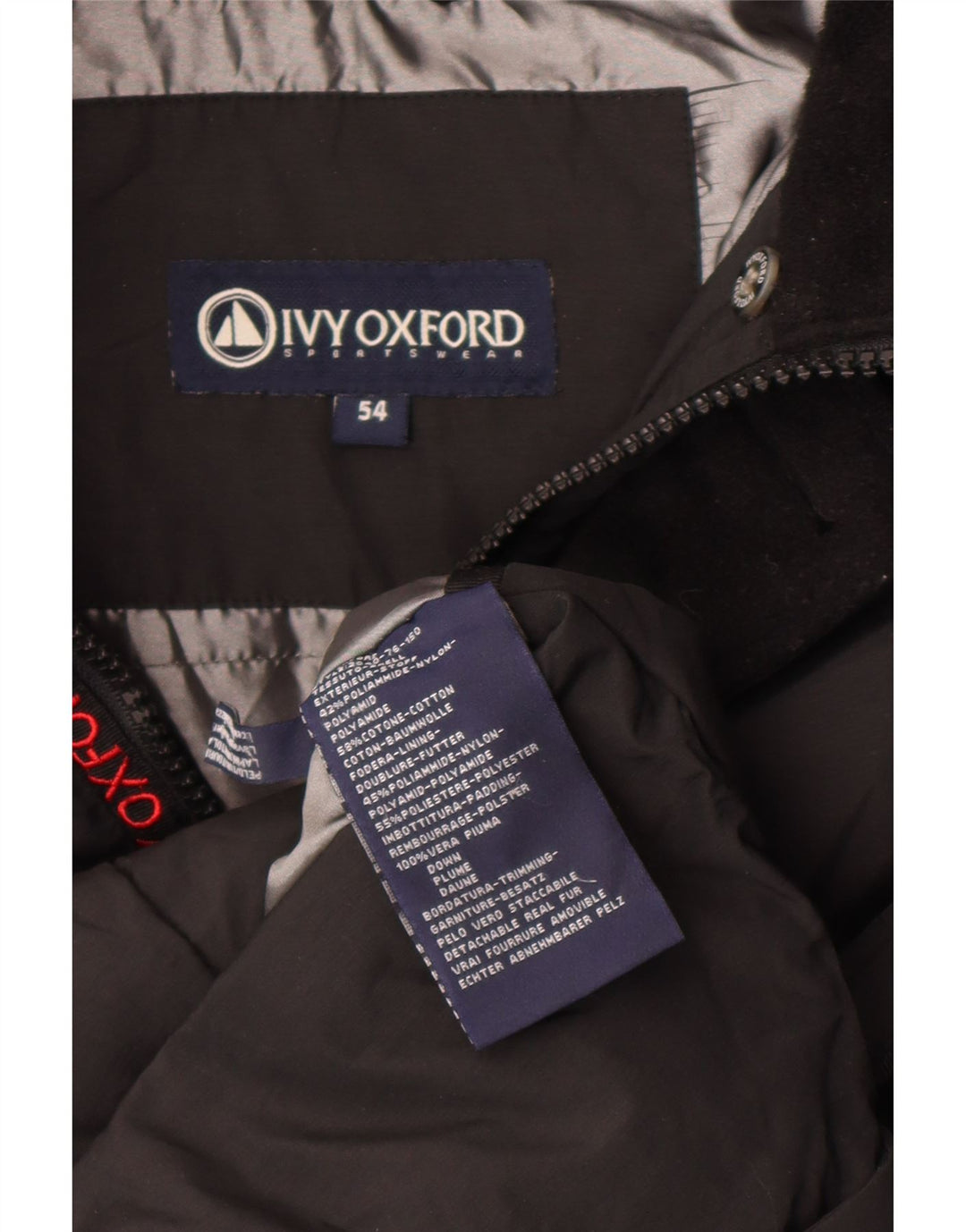 Мужская утепленная куртка Ivy Oxford IT 54 2XL Черный Полиамид