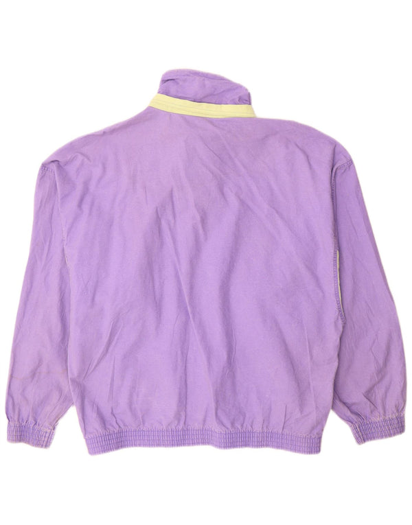 Vintage Mens Bomber Jacket UK 40 Large Purple Cotton