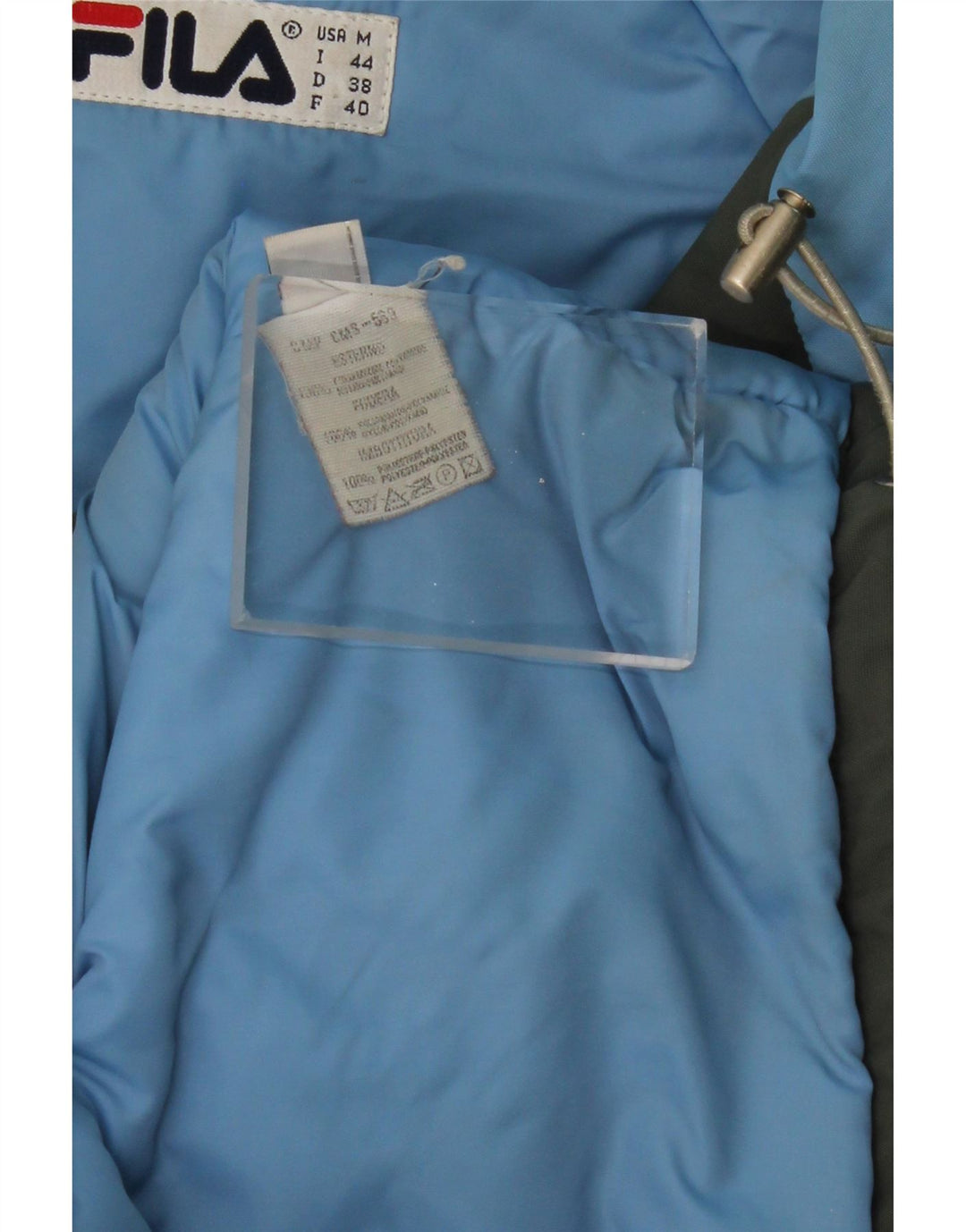 FILA Womens Hooded Windbreaker Jacket UK 14 Medium Grey Polyamide Vintage Fila and Second-Hand Fila from Messina Hembry 