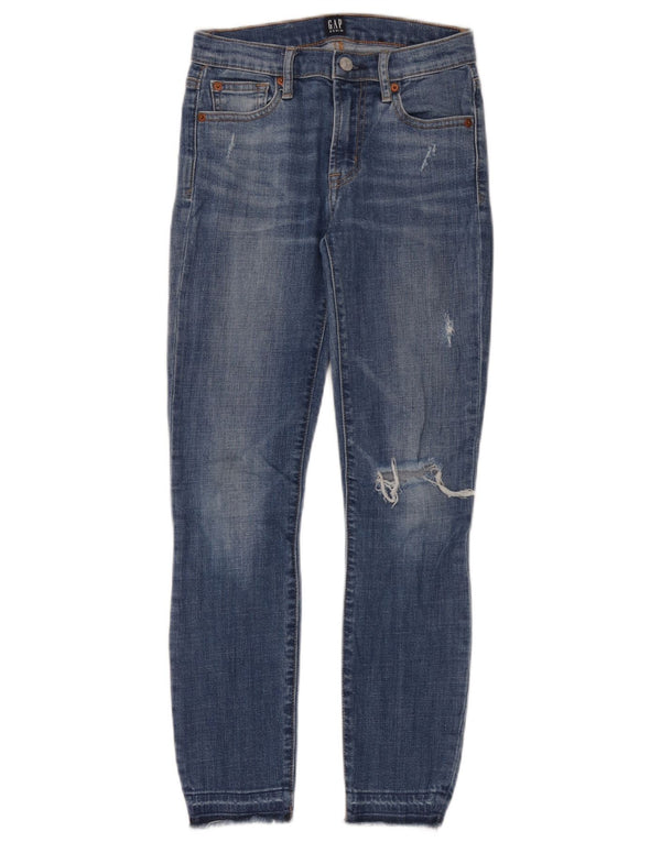 Мужские потертые узкие джинсы Gap W24 L27, синие, хлопок