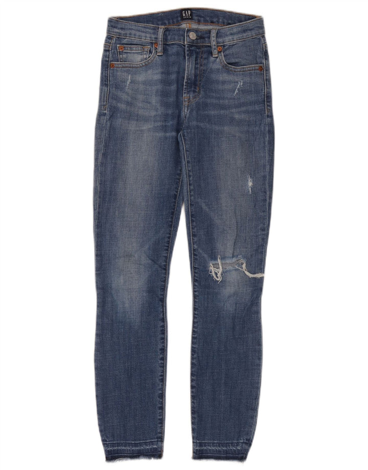 Мужские потертые узкие джинсы Gap W24 L27, синие, хлопок