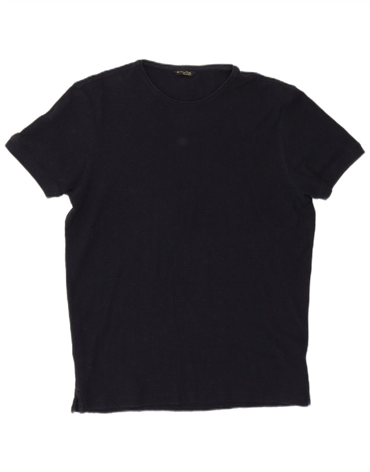 Женская футболка Massimo Dutti Top UK 14, большой темно-синий хлопок