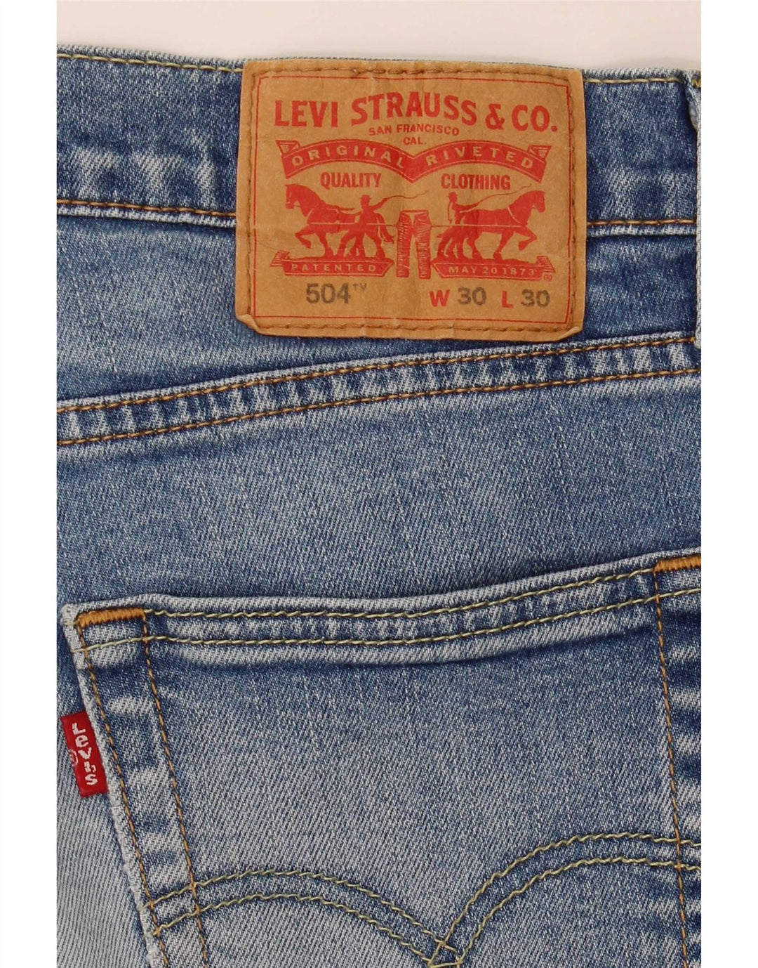 Мужские джинсовые шорты Levi's 504 W30 средние синие