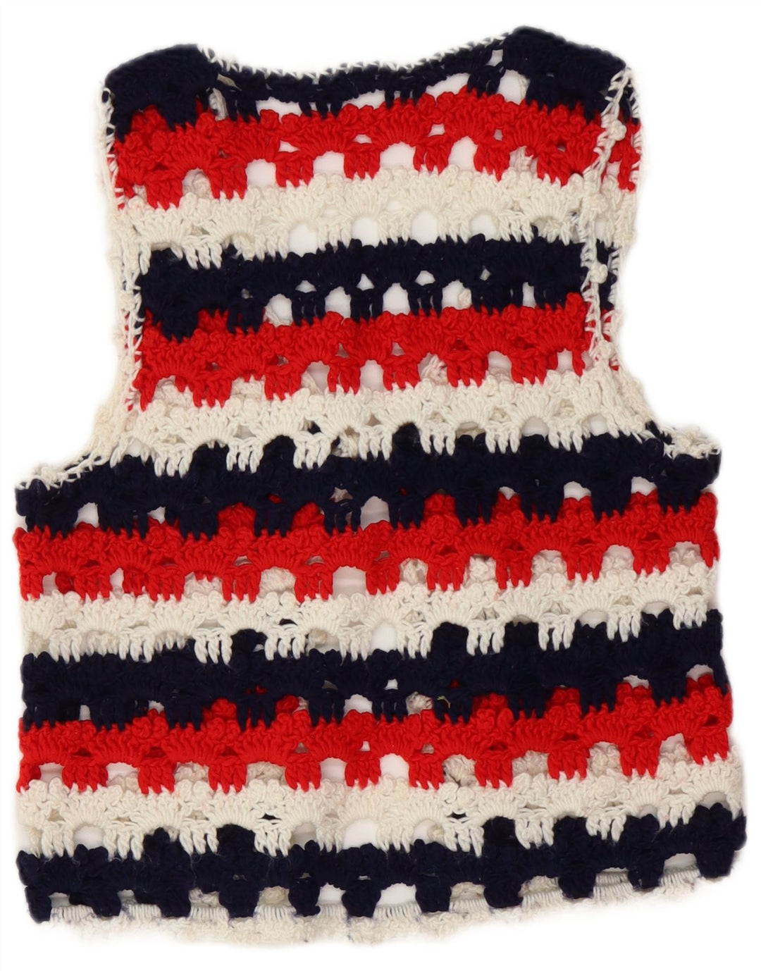 Винтажный женский кардиган без рукавов, Великобритания, 8 маленьких разноцветных полосок