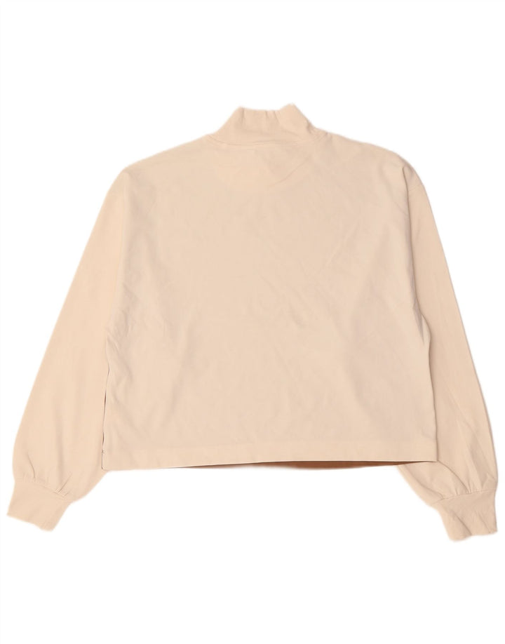 Женский укороченный топ Athleta с длинным рукавом, Великобритания 14, средний коричневый цвет, нейлон с цветными блоками