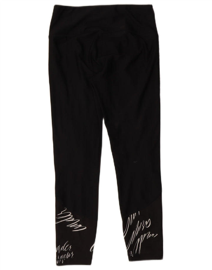 Женские леггинсы с рисунком Under Armour Heat Gear UK 8, маленький черный полиэстер