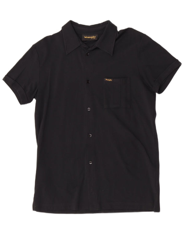 Мужская рубашка с коротким рукавом Wrangler 2XL черная из полиамида