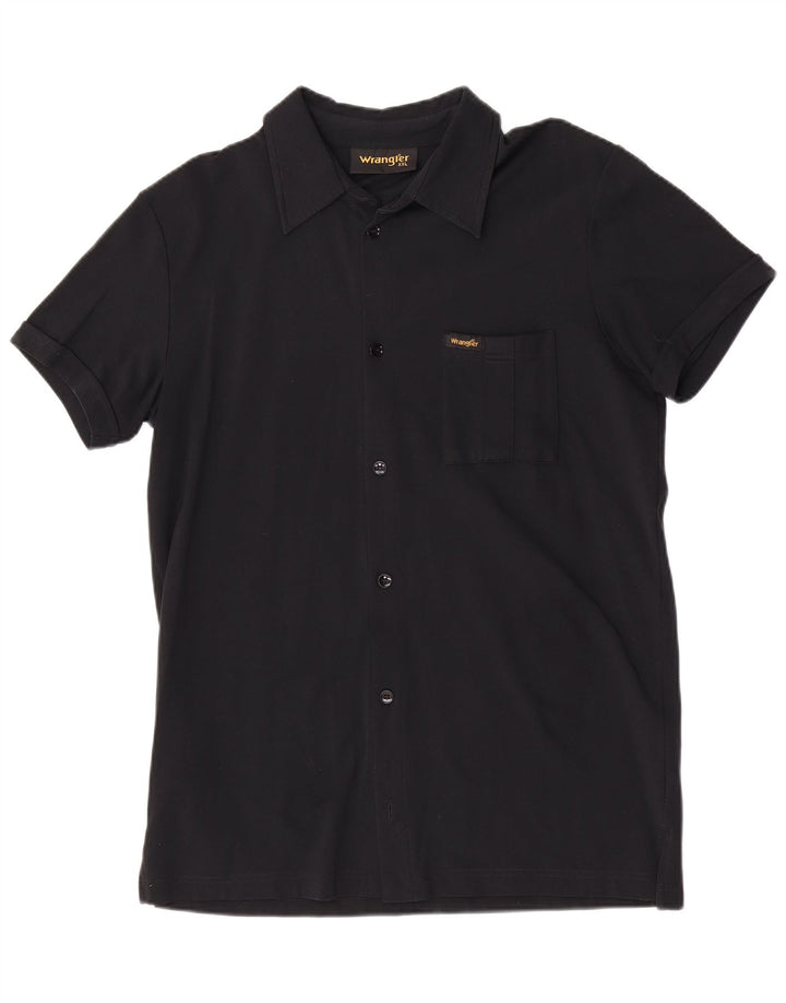 Мужская рубашка с коротким рукавом Wrangler 2XL черная из полиамида