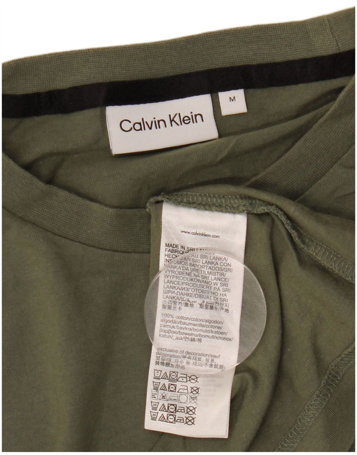 Мужская футболка с рисунком Calvin Klein, средний цвет, хаки, хлопок