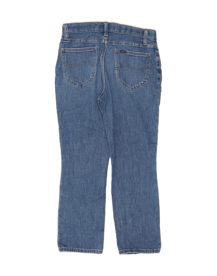 LEE Womens Cigarette Crop Mid Rise Slim Jeans US 6 Medium W28 L24 Blue Vintage Lee and Second-Hand Lee from Messina Hembry 