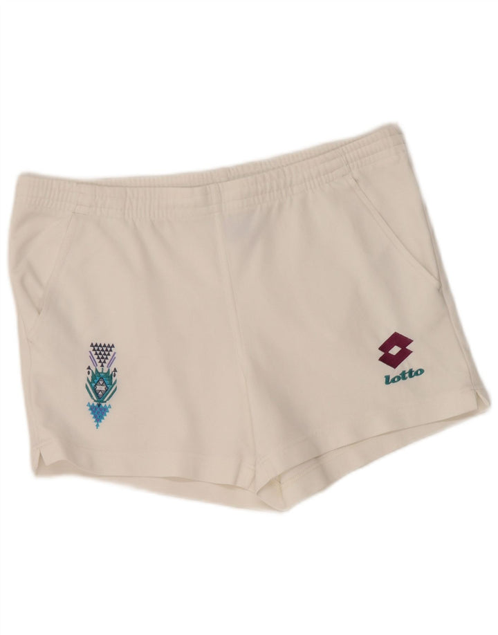 Мужские спортивные шорты с рисунком Lotto, большие белые полиэстеровые шорты
