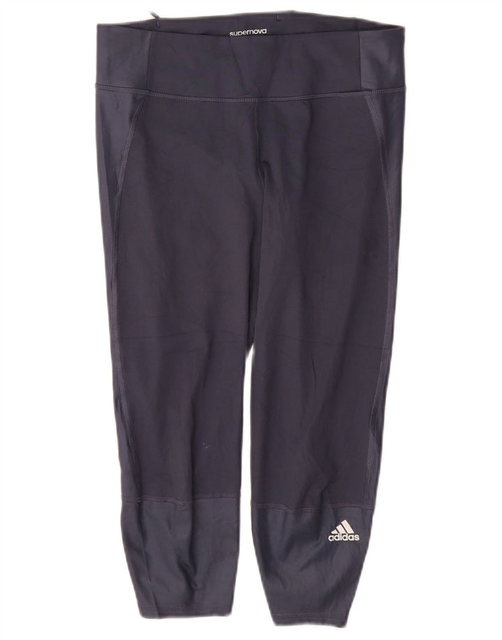 Женские леггинсы-капри Adidas Supernova UK 8/10, маленькие темно-синие, полиэстер