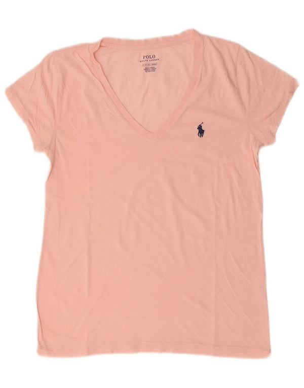 Женская футболка Polo Ralph Lauren Top UK 10 Small Pink Cotton