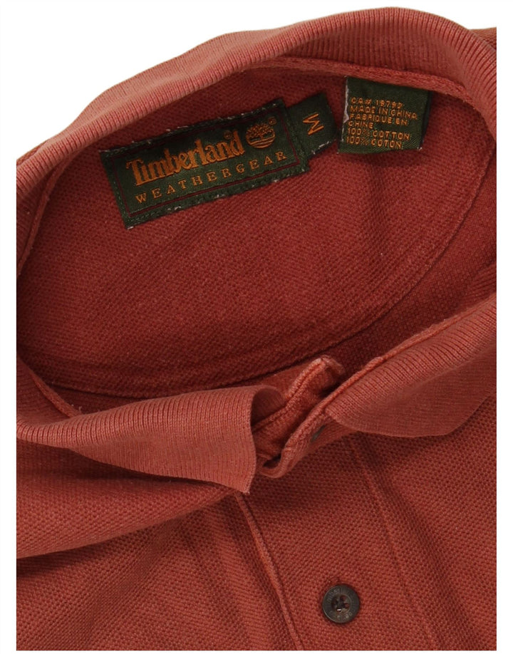 TIMBERLAND Mens Polo Shirt Medium Maroon Cotton