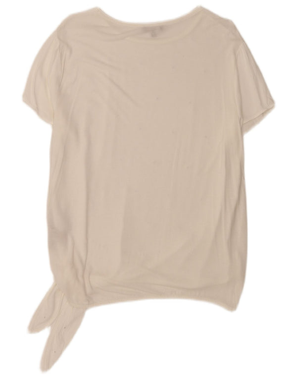 Женская блузка Massimo Dutti Top UK 18 XL Белая вискоза