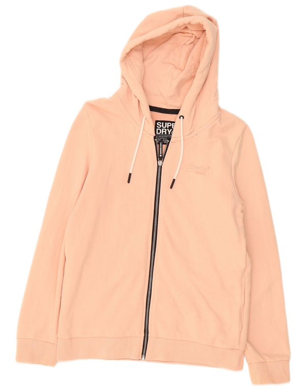 Женский свитер с капюшоном на молнии Superdry UK 10, маленький розовый, хлопок