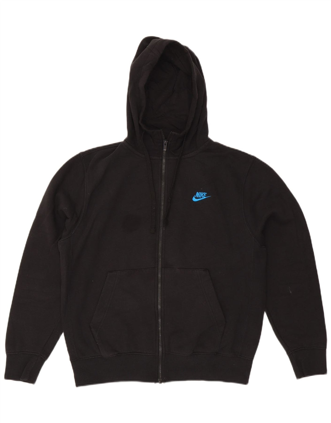 Мужской свитер с капюшоном на молнии Nike среднего размера, черный, хлопок