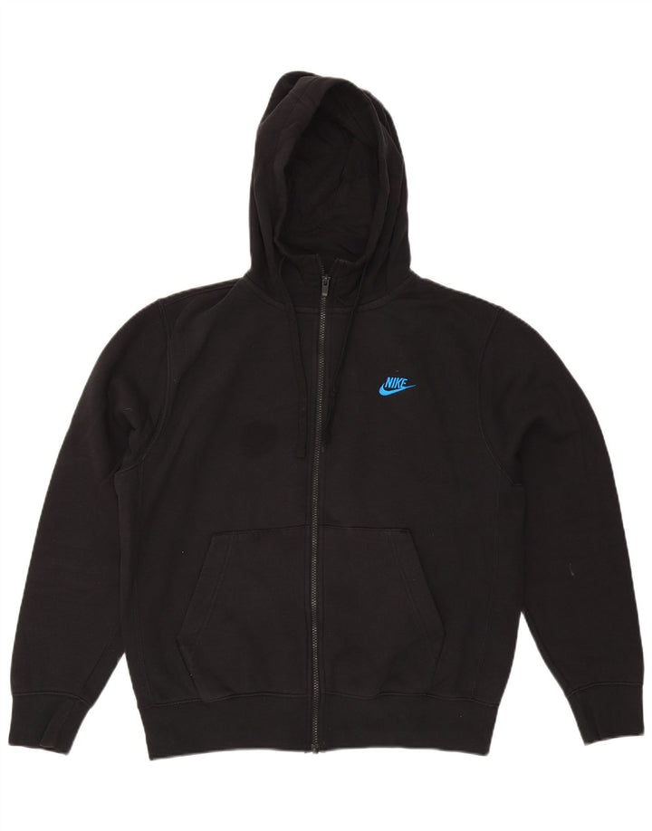 Мужской свитер с капюшоном на молнии Nike среднего размера, черный, хлопок
