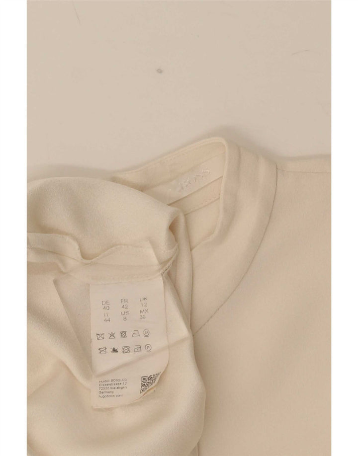 Женская блузка с длинным рукавом Hugo Boss Top UK 12 Medium Off White Acetate