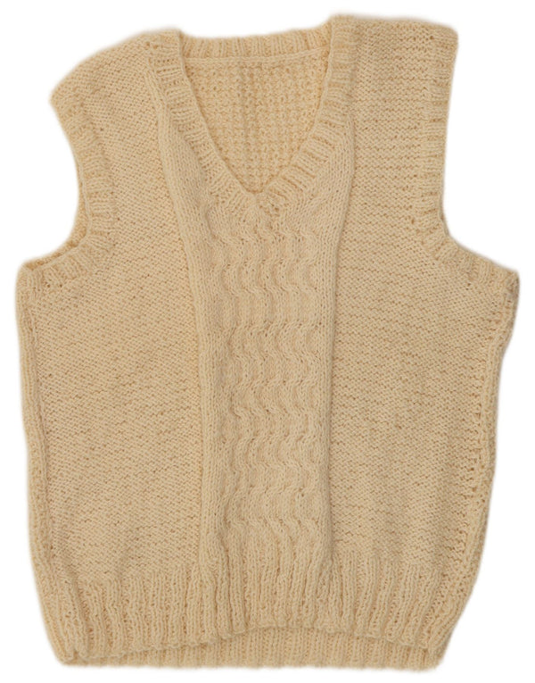 Винтажная женская майка без рукавов UK 18 XL Off White