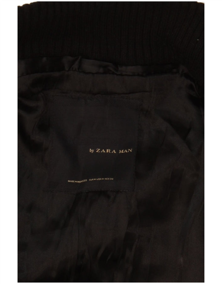 Мужской тренч Zara UK 38 средний черный