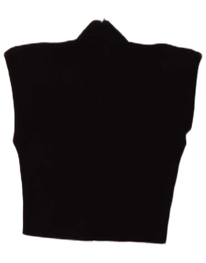 Женский укороченный джемпер с высоким воротником ZARA UK 12, средний черный