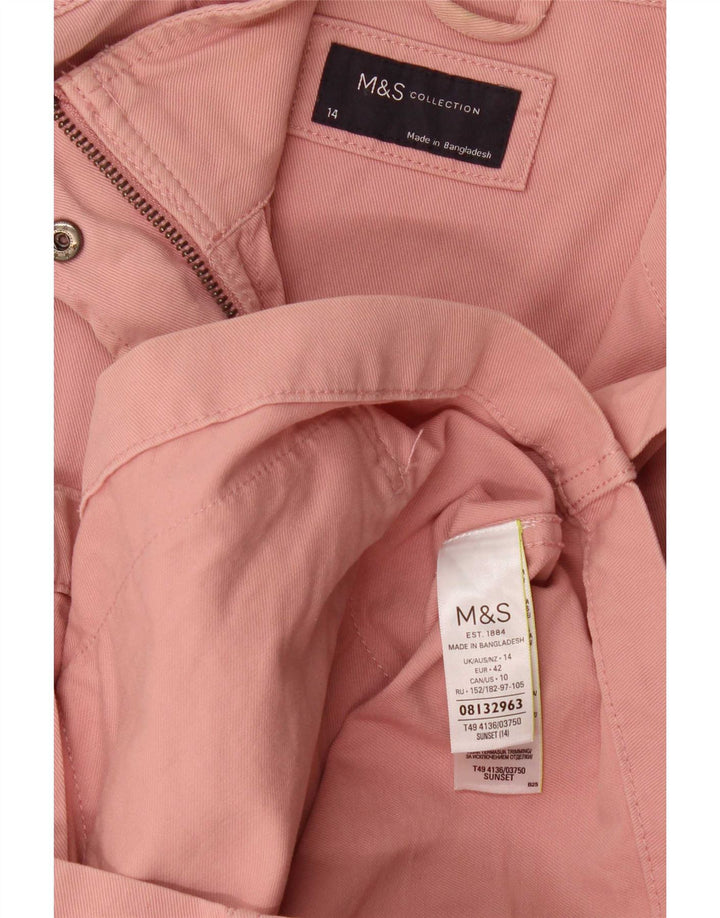 Женская универсальная куртка Marks & Spencer UK 14, большой розовый хлопок